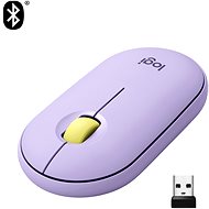 Logitech Pebble M350 Wireless Mouse, Lavender & Lemonade - Egér