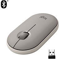 Logitech Pebble M350 Wireless Mouse, Almond Milk - Egér