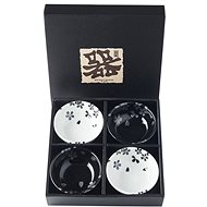 Made in Japan  Black & White Sakura tálkészlet 100 ml 4 darab - Tál készlet