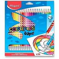 Maped Color´Peps Oops fa nélküli, radírral, 24 szín - Színes ceruza