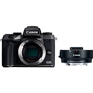Canon EOS M5 fekete + EF-EOS M adapter - Digitális fényképezőgép