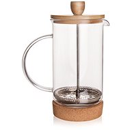 Üveg/rozsdamentes acél/bambusz kávéskanna CORK 0,4 l - Dugattyús kávéfőző