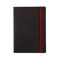 Oxford Black n' Red Journal A5, 72 lap, vonalas, rugalmas borítóval