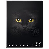 PIGNA Monocromo Black A4, varrott, vonalas - Füzet