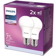 LED izzó Philips LED 10-75W, E27 4000K, 2 db - LED žárovka
