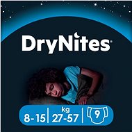 HUGGIES Dry Nites Large 8–15 years Boys (9 db) - Eldobható pelenka