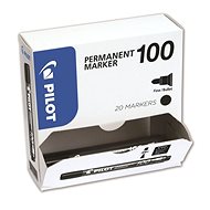 PILOT Permanent Marker 100 fekete, multipack 20 db - Marker