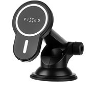 FIXED MagClick XL MagSafe rögzítés támogatásával, szélvédőre vagy műszerfalra, 15 W, fekete - Telefontartó