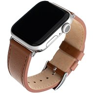 FIXED Leather Strap 42/44/45/Ultra 49mm-es Apple Watch-hoz - barna - Szíj