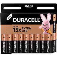 Eldobható elem Duracell Basic alkáli elem 18 db (AA) - Jednorázová baterie