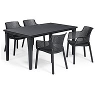 KETER Kerti bútor garnitúra FUTURA/ELISA 1 asztal + 4 szék - Kerti bútor