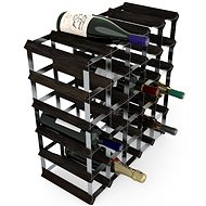 RTA bortartó állvány 30 borosüvegnek, fekete kőris - horganyzott acél / lapra szerelve - Bortartó állvány