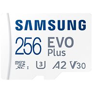 Memóriakártya Samsung MicroSDXC 256GB EVO Plus + SD adapter