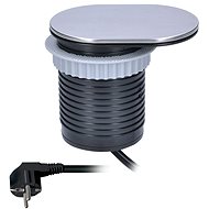 Solight beépített USB aljzat ezüst csúszó fedéllel - Aljzat