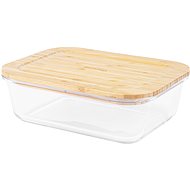Siguro Glass Seal Bamboo élelmiszertároló edény 1,5 l, 7 x 22,5 x 17 cm - Tárolóedény