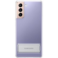 Telefon tok Samsung Galaxy S21 átlátszó kitámasztós tok