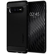 Telefon hátlap Spigen Rugged Armor Samsung Galaxy S10+, fekete