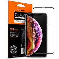 Spigen Glass FC HD iPhone XR, fekete - Üvegfólia