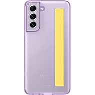 Telefon tok Samsung Galaxy S21 FE 5G félig átlátszó lila tok pánttal - Kryt na mobil