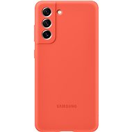 Telefon tok Samsung Galaxy S21 FE 5G korallpiros szilikon tok - Kryt na mobil