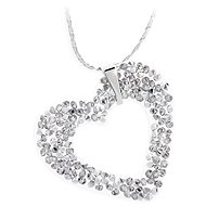 JSB Bijoux Szív Rock Swarovski® kristály kövekkel (fehér) - Nyaklánc