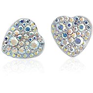 JSB Bijoux Swarovski® kristályokkal díszített szív fülbevaló (többszínű) - Fülbevaló