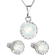 EVOLUTION GROUP 39352.7 White Opal with Swarovski® Crystals (Silver 925/1000; 3g) - Jewellery Gift Set