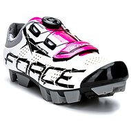 Force MTB Crystal - fehér/ rózsaszín, mérete 38/238 mm - Kerékpáros cipő