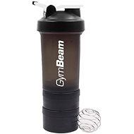GymBeam Blend Bottle Black White 600 ml + tárolórész - Shaker