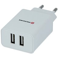 Hálózati adapter Swissten hálózati adapter SMART IC 2.1A + mikro USB kábel 1,2 m fehér - Nabíječka do sítě