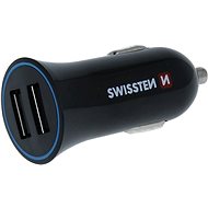 Swissten adapter 2,4 A + 1,2 m-es USB-C kábel - Autós töltő