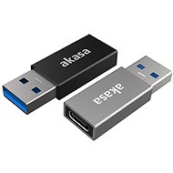AKASA USB 3.1 Gen2 Type-C female to Type-A male adapter, 2 pack - Átalakító