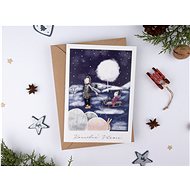 EKO Be Nice Karácsonyi jókívánság Mennyei séta - kék - Ajándék kísérő kártya