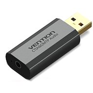 Vention USB External Sound Card Gray Aluminium Type (OMTP-CTIA) - Külső hangkártya