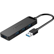 Vention 4-Port USB 3.0 Hub with Power Supply 0.15m Black - USB Hub