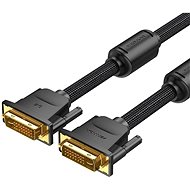 Vention Cotton Braided DVI Dual-link (DVI-D) Cable 1 m Black - Videokábel