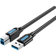 USB 3.0 dugó - USB-B dugasz nyomtató kábel 3M fekete PVC típus - Adatkábel