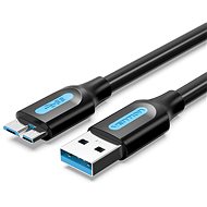 Vention USB 3.0 (M) to Micro USB-B (M) Cable 0.25M Black PVC Type - Adatkábel