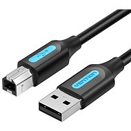 Vention USB 2.0 Male to USB-B Male Printer Cable with Ferrite Cores 10m Black PVC Type - Adatkábel