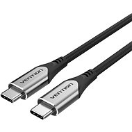 Adatkábel Vention Nylon Braided Type-C (USB-C) Cable (4K / PD / 60W / 5Gbps / 3A) 0,5m Gray