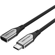 Adatkábel Vention Nylon Braided Type-C (USB-C) Extension Cable (4K / PD / 60W / 5Gbps / 3A) 1m Gray