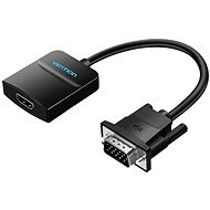 Vention VGA to HDMI Converter with Female Micro USB and Audio Port 0,15 m Black - Átalakító