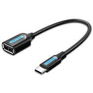 Vention USB-C (M) to USB (F) OTG Cable 0.15m Black PVC Type - Átalakító