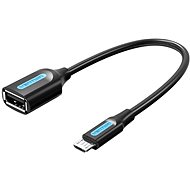 Vention Micro USB (M) to USB (F) OTG Cable 0.15 M Black PVC Type