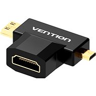 Vention Mini HDMI + Micro HDMI to HDMI Female Adapter Black - Átalakító