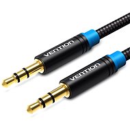 Vention Cotton Braided 3,5mm Jack Male to Male Audio Cable 5m Black Metal Type - Audio kábel