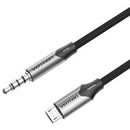 Micro USB (M) - TRRS aljzat 3,5 mm (M) audio kábel 2M fekete - Audio kábel
