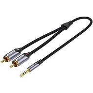 Vention 3.5mm Jack Male to 2-Male RCA Cinch Cable 2m Gray Aluminum Alloy Type - Audio kábel