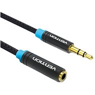 Vention Cotton Braided 3,5mm Jack Audio Extension Cable 0,5m Black Metal Type