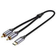 Vention USB-C Male to 2-Male RCA Cable 1M Gray Aluminum Alloy Type - Audio kábel
